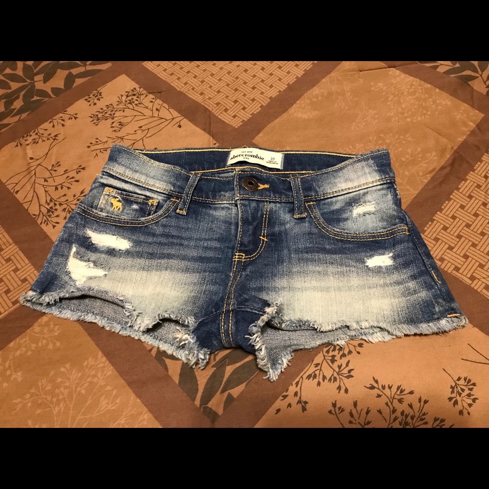 Abercrombie and Fitch Distressed Denim Shorts